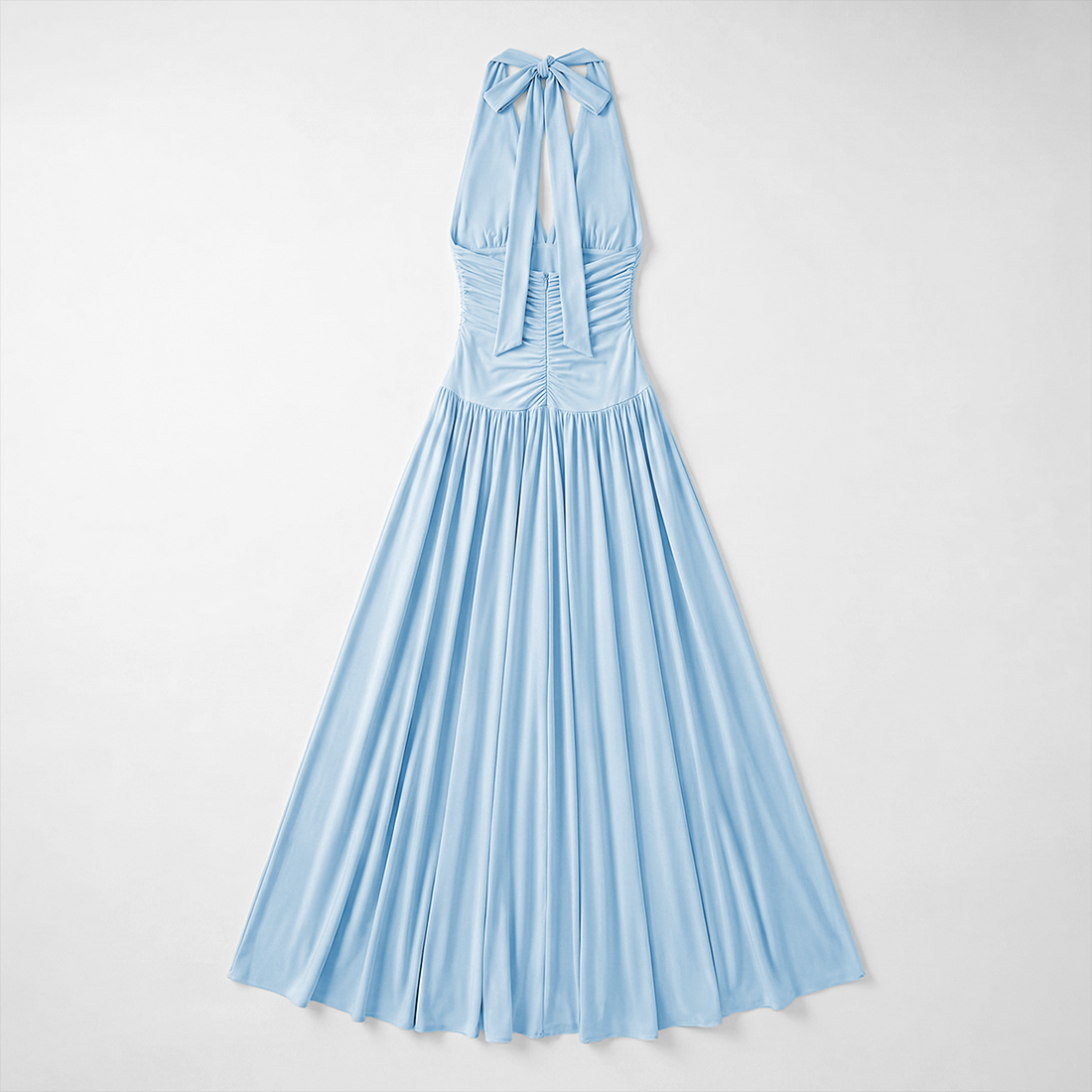 Casual Everyday Maxi A-Line Polyester Chic Halter Neck Solid Sleeveless Dress - Wholesale Dresses Low MOQ - MYTHSIS
