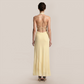 【Vacation】 Maxi Irregular Milk Silk Boho V-Neck Ruffle Backless Dress - MYTHSIS