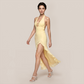 【Vacation】 Maxi Irregular Milk Silk Boho V-Neck Ruffle Backless Dress - MYTHSIS