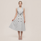 Work Office Midi A-Line Polyester Minimalist Dress - MYTHSIS