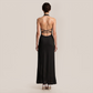 【Vacation】 Maxi Irregular Milk Silk Boho V-Neck Ruffle Backless Dress - MYTHSIS