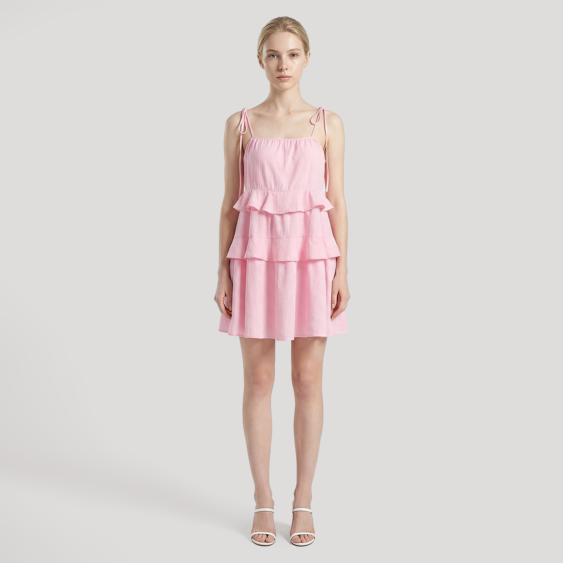 Date Night Mini Tiered Cotton Simple Off-shoulder Dress - Wholesale Dresses Low MOQ - MYTHSIS