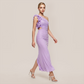 Vacation Maxi Bodycon Mesh 3D Flower One-Shoulder Elegant Dress - MYTHSIS