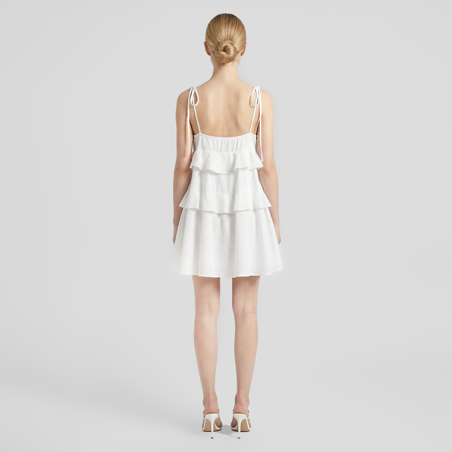 Date Night Mini Tiered Cotton Simple Off-shoulder Dress - Wholesale Dresses Low MOQ - MYTHSIS