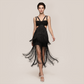 【Vacation】 Midi Sheath Polyester Sexy V-Neck Fringe Dress - MYTHSIS