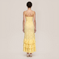 Vacation Maxi A-Line Lace Elegant Square Neck Ruffle Slit Dress - MYTHSIS