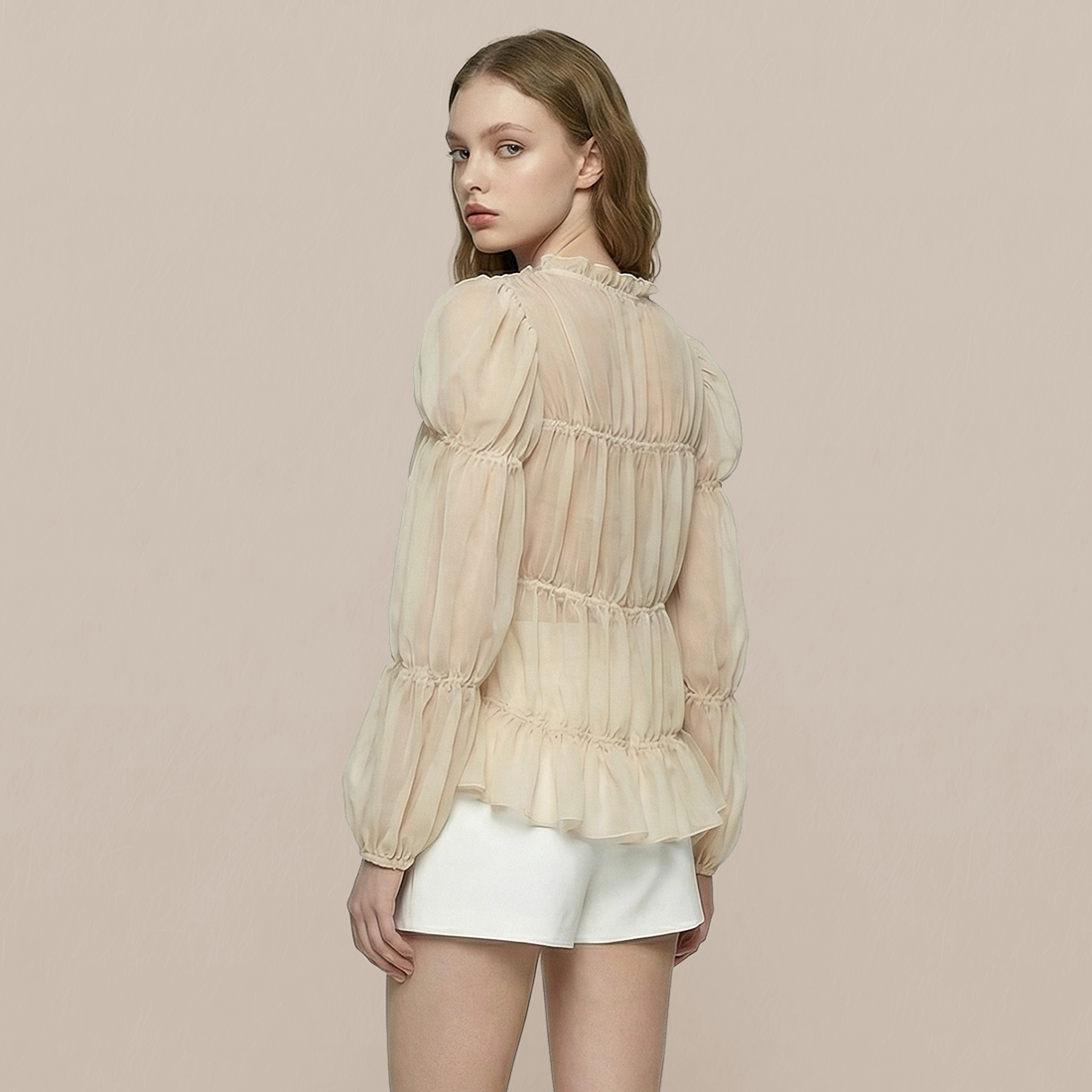 Work & Office Long Sleeve Polyester Elegant Top - MYTHSIS