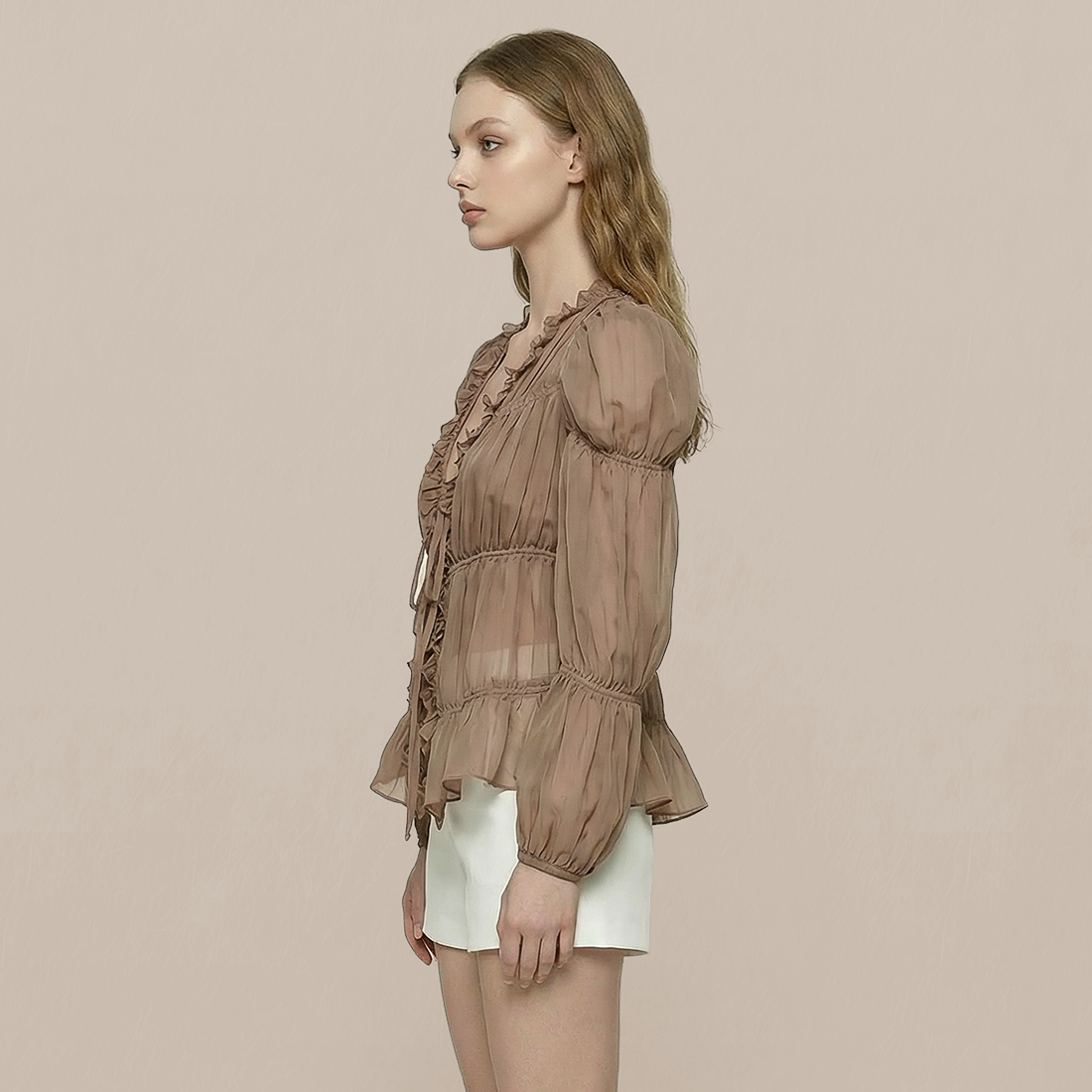 Work & Office Long Sleeve Polyester Elegant Top - MYTHSIS