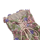 Vacation & Resort Satin Floral Print 3D Flower Maxi Bodycon Dress - MYTHSIS