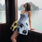 Wholesale Women's Strapless Floral Puff Mini Dress – XS Women's Clothing