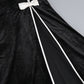 【Party & Event】 Maxi Sheath Velvet Polyester Triacetate Casual Round Neck 3D Flower Bow Slit Dress - MYTHSIS