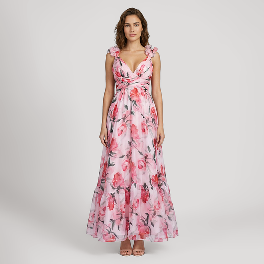 Vacation Maxi A-Line Organza Bohemian Dress - MYTHSIS