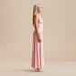 Casual Everyday Maxi A-Line Polyester Chic Halter Neck Solid Sleeveless Dress - Wholesale Dresses Low MOQ - MYTHSIS