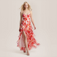 Wedding Guest Maxi A-Line Chiffon Floral Elegant Dress - MYTHSIS