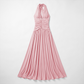 Casual Everyday Maxi A-Line Polyester Chic Halter Neck Solid Sleeveless Dress - Wholesale Dresses Low MOQ - MYTHSIS