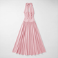 Casual Everyday Maxi A-Line Polyester Chic Halter Neck Solid Sleeveless Dress - Wholesale Dresses Low MOQ - MYTHSIS