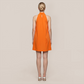 Casual Mini A-Line Polyester Simple Solid Color Halter Dress - MYTHSIS