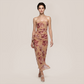 【Vacation】 Maxi Bodycon Sexy Strapless Floral Print 3D Flower Dress - MYTHSIS