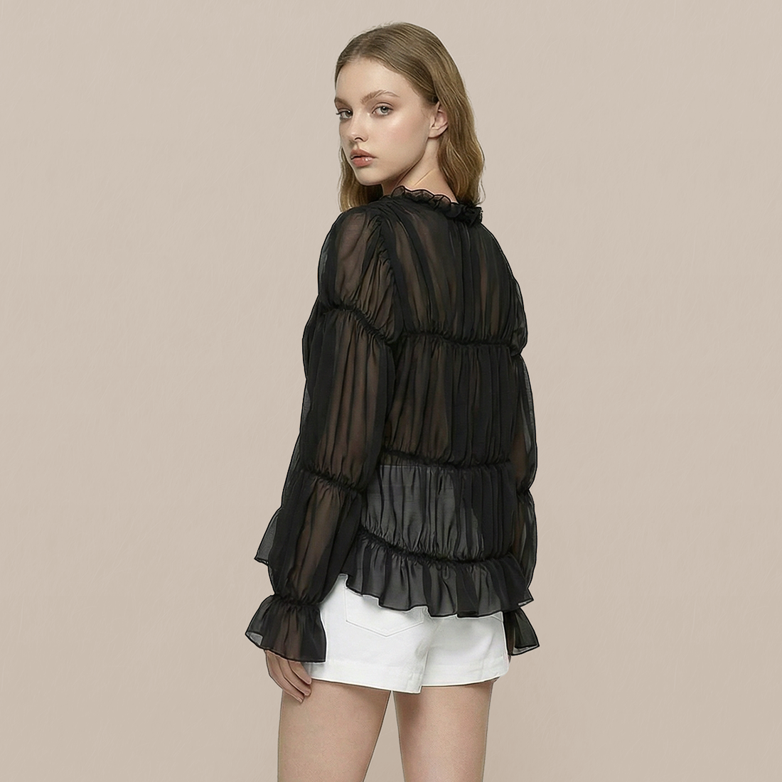 Work & Office Long Sleeve Polyester Elegant Top - MYTHSIS