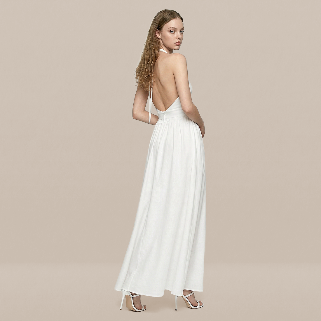 Casual Everyday Maxi A-Line Cotton Simple High waist Dress - MYTHSIS