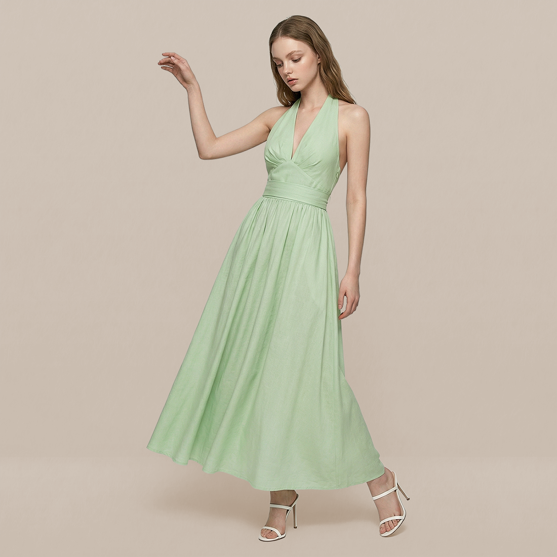 Casual Everyday Maxi A-Line Cotton Simple High waist Dress - MYTHSIS