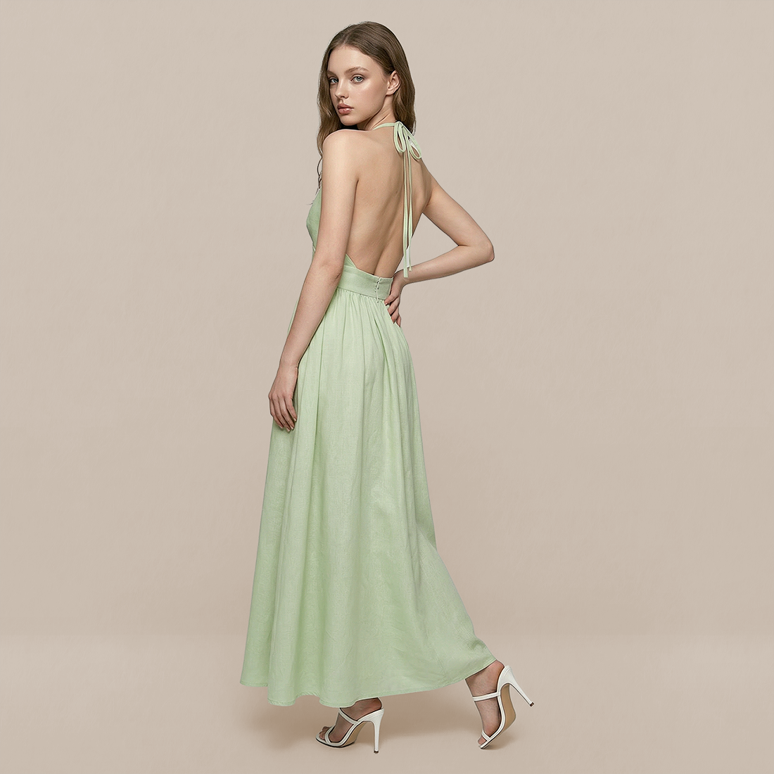 Casual Everyday Maxi A-Line Cotton Simple High waist Dress - MYTHSIS