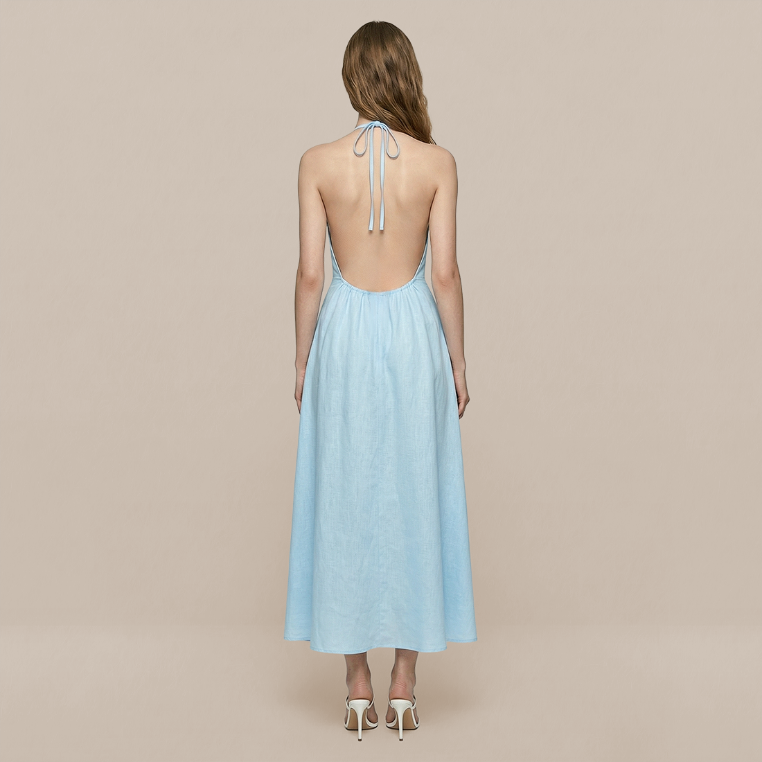 Casual Everyday Maxi A-Line Cotton Simple High waist Dress - MYTHSIS