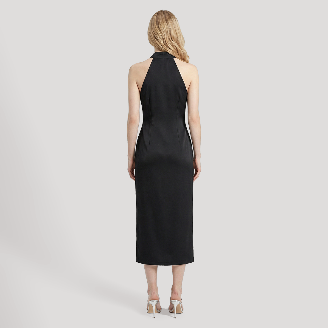 Work & Office Maxi Shift Polyester Minimalist Dress - MYTHSIS