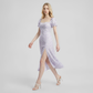Vacation Midi A-Line Chiffon Romantic Floral Slit Dress - MYTHSIS