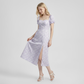 Vacation Midi A-Line Chiffon Romantic Floral Slit Dress - MYTHSIS