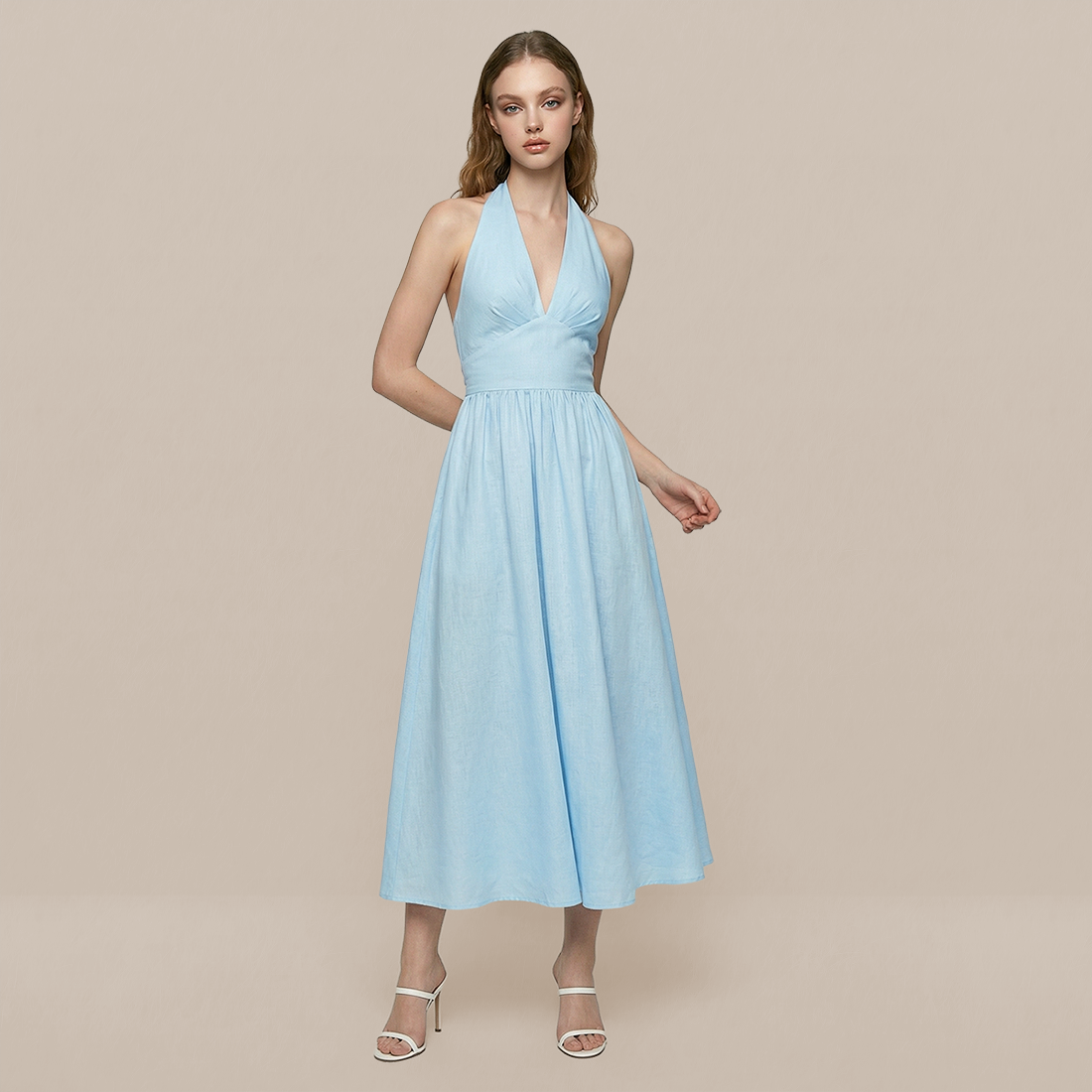 Casual Everyday Maxi A-Line Cotton Simple High waist Dress - MYTHSIS