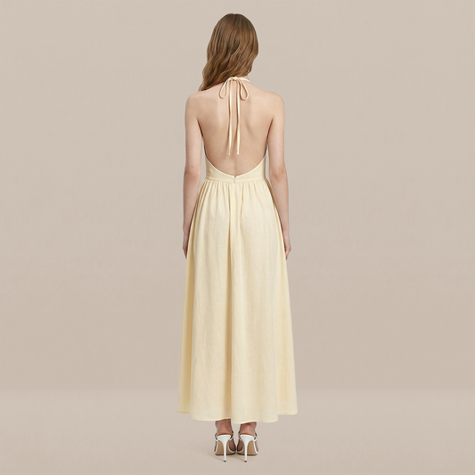 Casual Everyday Maxi A-Line Cotton Simple High waist Dress - MYTHSIS