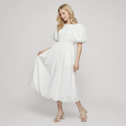 Casual Maxi A-Line Cotton Simple Dress - MYTHSIS