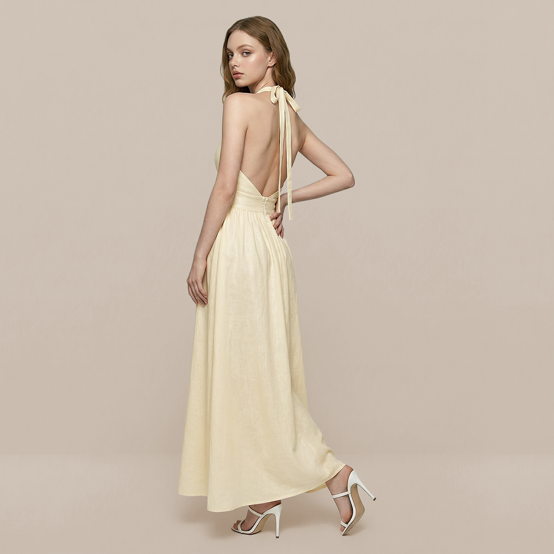 Casual Everyday Maxi A-Line Cotton Simple High waist Dress - MYTHSIS