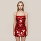 Party & Event Mini Bodycon Sequin Satin Off-Shoulder Dress - MYTHSIS