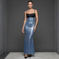 Wholesale Women's Lace-Panel Sequin Spaghetti-Strap Maxi Dress
