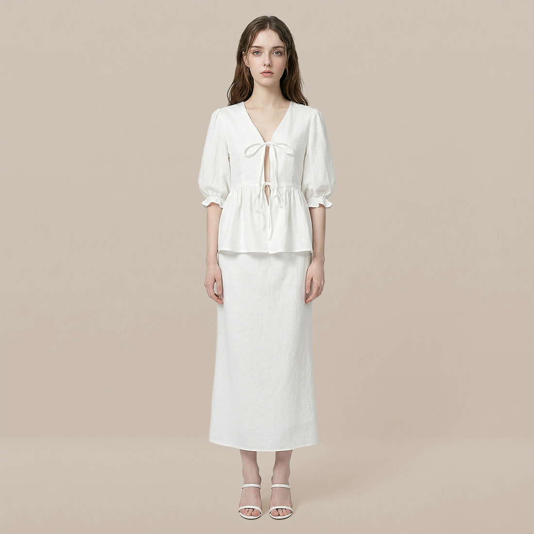Vacation Boho Linen Two-Piece Set - MYTHSIS