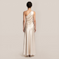 【Wedding Guest】 Maxi A-Line Polyester Chic Cowl Neck One-Shoulder Dress - MYTHSIS