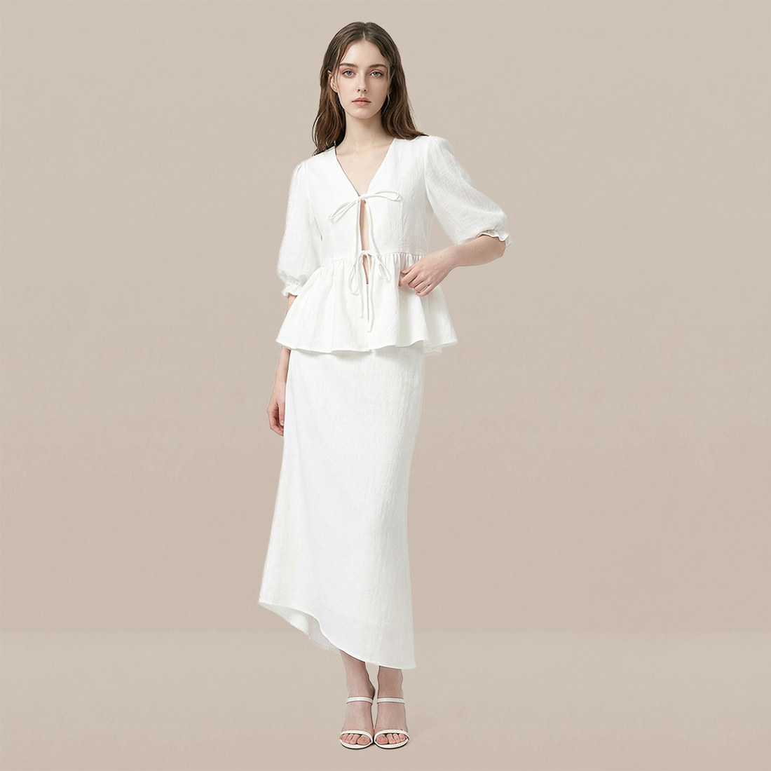 Vacation Boho Linen Two-Piece Set - MYTHSIS
