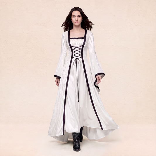 Wholesale Women's Medieval Hooded Velvet Long Costume Dress