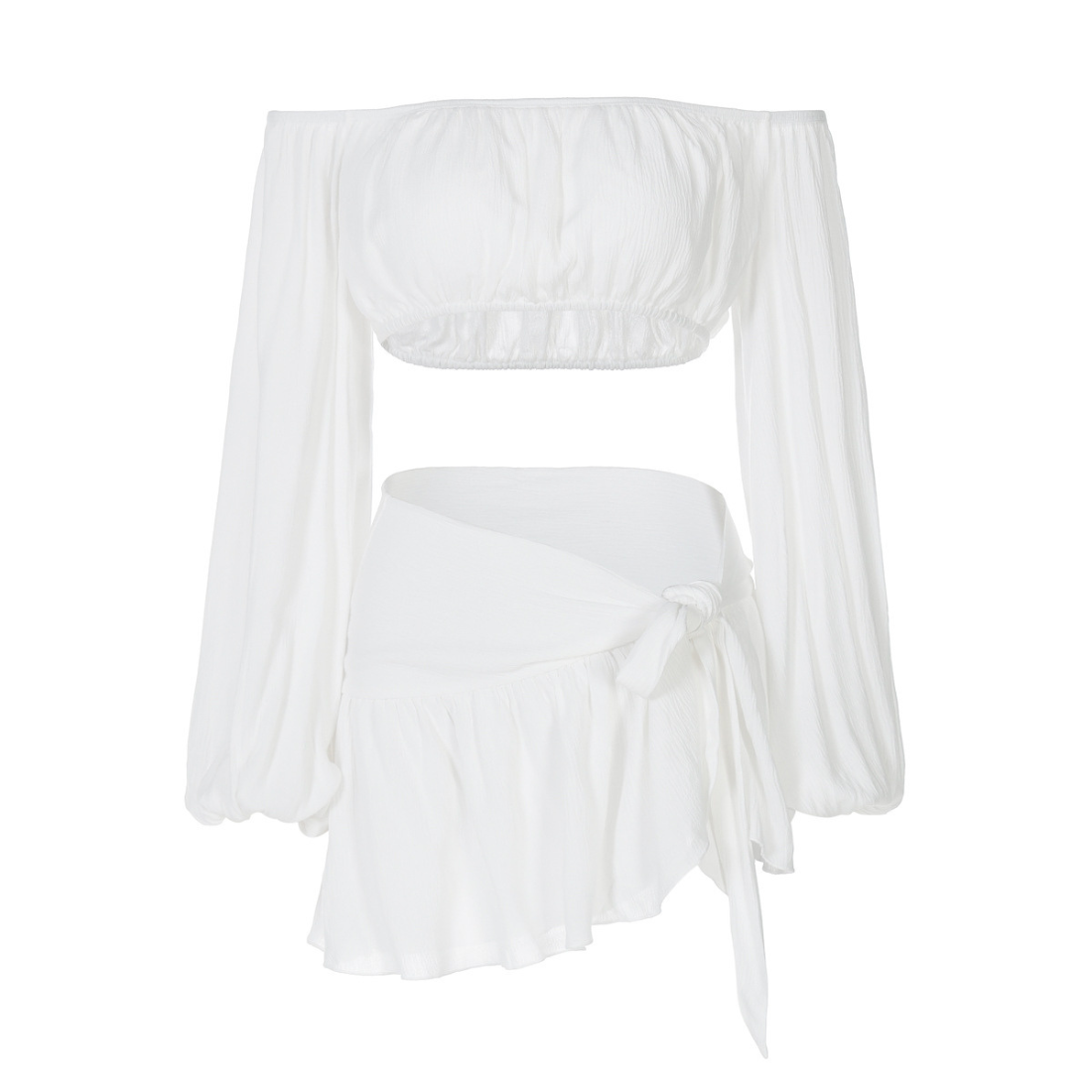 Vacation Mini A-Line Boho Cotton Two-Piece Set - MYTHSIS
