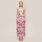 Wedding Guest Maxi A-Line Chiffon Floral Elegant Dress - MYTHSIS