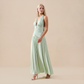 Casual Everyday Maxi A-Line Polyester Chic Halter Neck Solid Sleeveless Dress - Wholesale Dresses Low MOQ - MYTHSIS