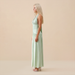 Casual Everyday Maxi A-Line Polyester Chic Halter Neck Solid Sleeveless Dress - Wholesale Dresses Low MOQ - MYTHSIS