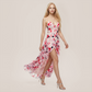 Wedding Guest Maxi A-Line Chiffon Floral Elegant Dress - MYTHSIS