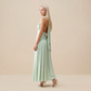 Casual Everyday Maxi A-Line Polyester Chic Halter Neck Solid Sleeveless Dress - Wholesale Dresses Low MOQ - MYTHSIS