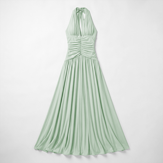 Casual Everyday Mini Sheath Polyester Chic Halter Neck Solid Sleeveless Dress - MYTHSIS