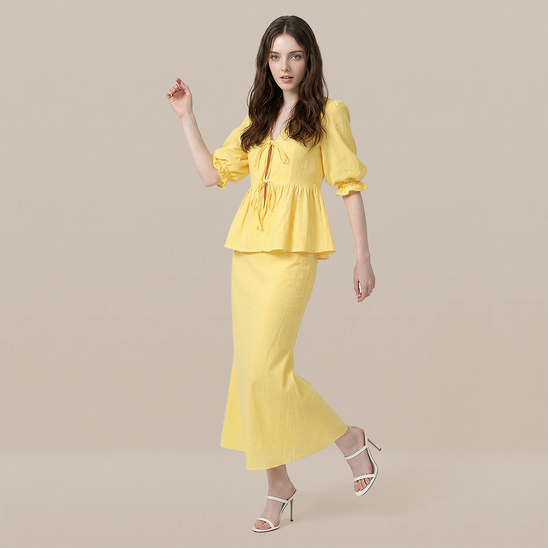 Vacation Boho Linen Two-Piece Set - MYTHSIS