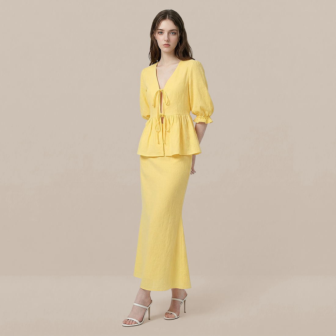Vacation Boho Linen Two-Piece Set - MYTHSIS