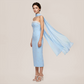 【Wedding Guest】 Maxi Bodycon Knit Glam Straight Neck Beaded Mesh Dress - MYTHSIS